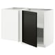 METOD kitchen cabinet in black & white, modern with bevelled door edges, rectangular.