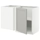 METOD kitchen unit, white, rectangular, simple design, one door slightly open.