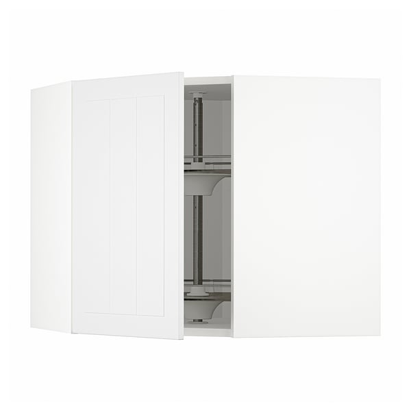 METOD kitchen cabinet in white with adjustable shelf.