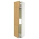 METOD High cab f fridge/freezer w 3 doors, white/Sinarp oak veneer, 60x60x240 cm