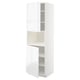 White high gloss METOD kitchen cabinet with adjustable shelves and doors.