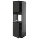 Modern black METOD kitchen cabinet with adjustable shelves.