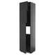 METOD kitchen cabinet, black, modern design, tall, adjustable shelves.