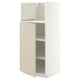 METOD High cabinet f built-in appliances, white/Havstorp beige, 60x60x140 cm