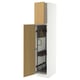 METOD High cabinet with cleaning interior, white/Sinarp oak veneer, 40x60x200 cm