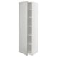 White METOD cabinet with light grey shelves, rectangular shape.