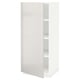 METOD high gloss white kitchen cabinet with shelf.