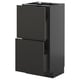 METOD black 2-drawer modern cabinets.