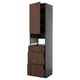 METOD / KNIVSHULT High cabinet f built-in appliances, black-grey/Sinarp brown, 60x60x240 cm