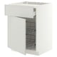 METOD / MAXIMERA Base cab f hob/drawer/2 wire bskts, white/Aspudden light grey, 60x60 cm