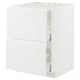 METOD kitchen unit: white, square, 2 large drawers, sleek, modern design.