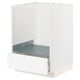 METOD white kitchen unit: modern design, wooden drawers, metal shelf, sturdy frame.