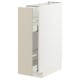 New beige METOD kitchen cabinet, sleek design, white finish, rectangular shape with pull-out drawer.