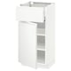 METOD white kitchen cabinet: sleek, modern; glossy white; drawer, shelf; adjustable.