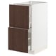 METOD / MAXIMERA Base cb 2 fronts/2 high drawers, white/Sinarp brown, 40x60 cm
