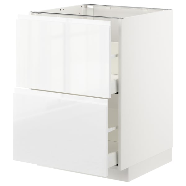 METOD kitchen storage: white, rectangular, modern, glossy.