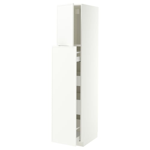 METOD / MAXIMERA Hc w p-o func 1dr/4drw, white/Aspudden matt white, 40x60x200 cm
