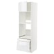 METOD kitchen unit in high gloss white with adjustable shelves and smooth-closing drawers.