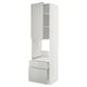 METOD kitchen unit, light grey, white interior, two drawers, one cabinet.