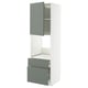 Modern kitchen unit: METOD with grey-green doors, adjustable shelves, and smooth drawers.