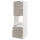 Grey-beige METOD kitchen unit with drawers and cabinet