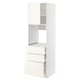 White METOD kitchen unit with drawers and shelves.