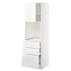 METOD kitchen unit: white high gloss, drawers, shelves.