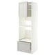 METOD / MAXIMERA High cabinet f built-in appliances, white/Lerhyttan light grey, 60x60x200 cm