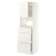 METOD / MAXIMERA High cabinet f built-in appliances, white/Veddinge white, 60x60x200 cm