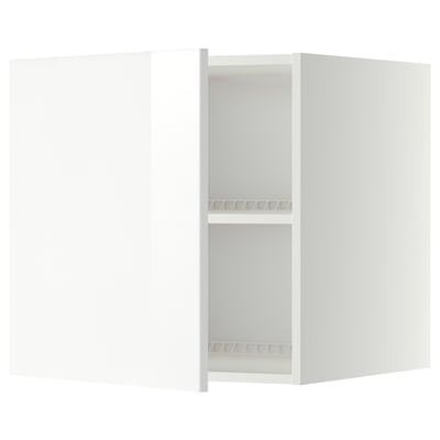 METOD kitchen cabinet - white, glossy, single shelf