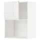 White METOD kitchen cabinet, modern high gloss, square shape, adjustable shelves.