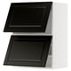 Black METOD kitchen cabinet with raised bevel edges.