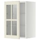White METOD cabinet with glass door, three shelves.