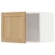 Modern kitchen cabinet: white & light wood, square, flat-panel design.