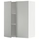 Light grey METOD cabinet, modern, clean design, wall-mounted, rectangular, has two doors.