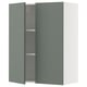 METOD kitchen cabinet, grey-green, wall-mounted, two doors, square shape, modern design.