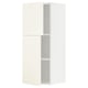 White ikea METOD cabinet, 2 adjustable shelves, minimalist design.