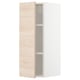 METOD kitchen cabinet, light ash wood, white interior, rectangular, modern design.