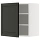 Modern cabinet: METOD, black, rectangular, wooden, adjustable shelves.