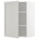 METOD white kitchen cabinet with grey shelves, rectangular, shaker-style door.
