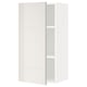 White high gloss kitchen cabinet with adjustable shelf and right-opening door.