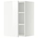 White modern kitchen cabinet, high gloss, corner shape.
