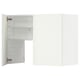 White METOD kitchen cabinet, rectangular, three shelves, vent hole, snap hinges.