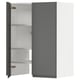 Modern grey METOD kitchen cabinet with adjustable shelves.