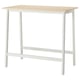 MITTZON conference table: white & wood, metal frame, sit or stand
