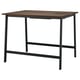 MITTZON conference table: brown wood top, black metal legs, adjustable height, sleek design.