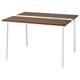 MITTZON walnut top white legs rectangular conference table.