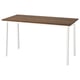 A MITTZON brown wood top and white metal legs conference table. Modern and versatile design.