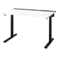 A MITTZON height-adjustable desk in white with black legs.