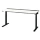 MITTZON desk: black metal base, white top, rectangle, adjustable height.